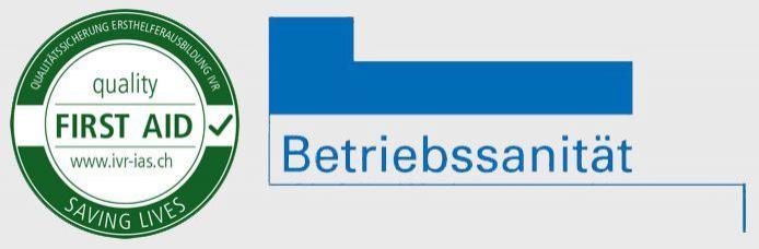 Logo Bereich Betriebssanität mit Logo First Aid IVR